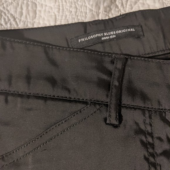 Philosophy Blues Original black ankle pants, satin - Women US 4 / ~28 waist - Picture 3 of 5
